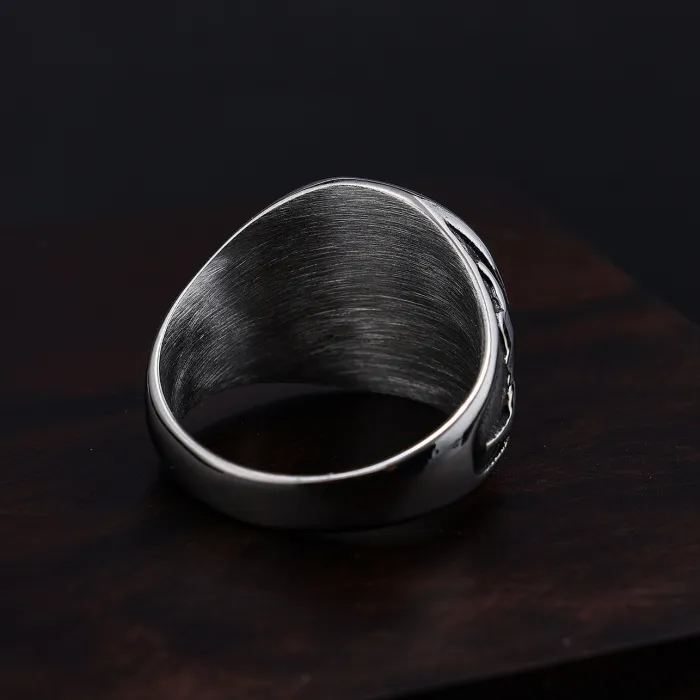 Titanium Steel Microphone Ring – Clearance New Arrival, DIY Style Stainless Steel Ring, Wholesale for Men, European & American Fashion