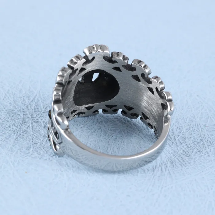 Crown Ring – Unisex Stainless Steel Carved Ti Band for Men & Women | Bulk Jewelry Supplier & Factory Price