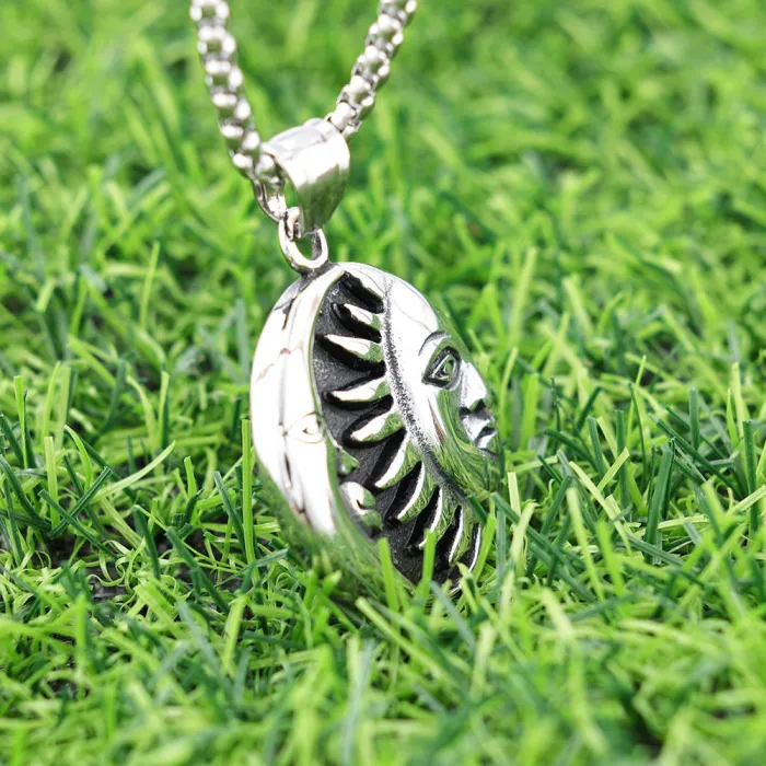 Sun and Moon God Pendant Necklace | Stainless Steel Fade-Resistant Jewelry | Unique Mythical Design | Factory Direct Supply for Bulk Orders, Resellers & Online Stores