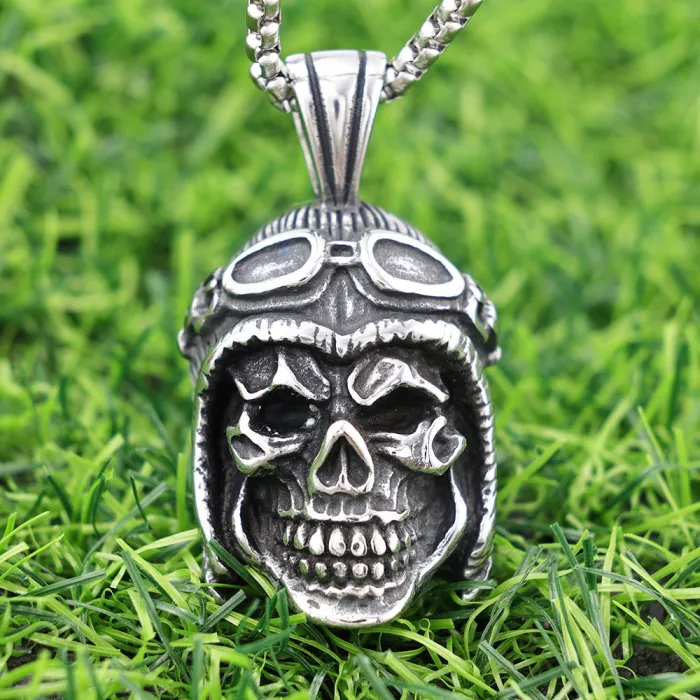 Diving Skull Pendant | Trendy Stainless Steel Jewelry for Men | In Stock for Cross-Border Wholesale & One-Piece Dropshipping