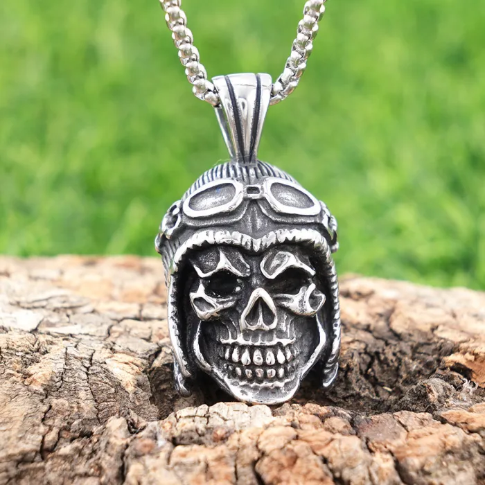 Diving Skull Pendant | Trendy Stainless Steel Jewelry for Men | In Stock for Cross-Border Wholesale & One-Piece Dropshipping