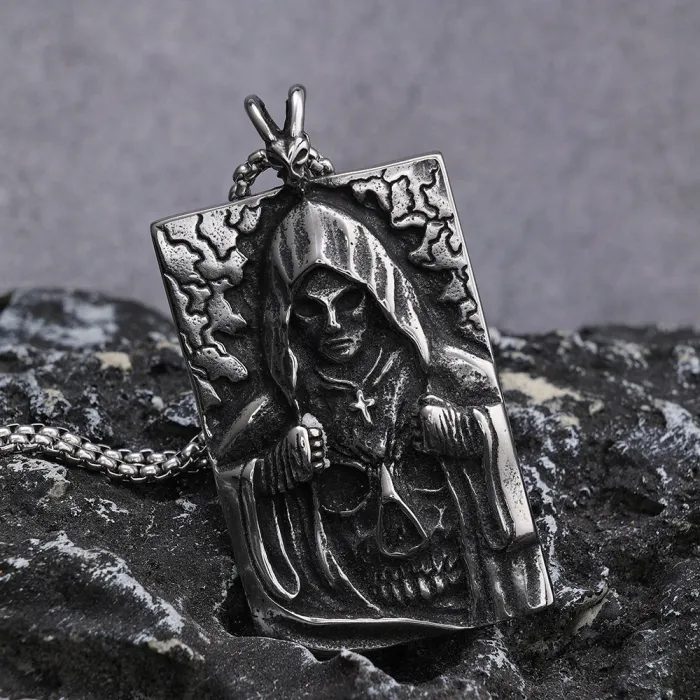 Reaper Pendant Wholesale – Fashion Unisex Vintage Stainless Steel Necklace | Factory Direct Skull Jewelry for Bulk Orders