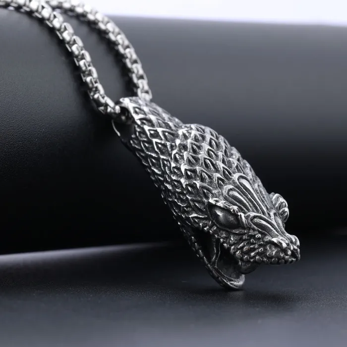 Polished Snake Head Pendant Wholesale – Unique Fashion Stainless Steel Jewelry | Factory Direct Supply for Bulk Orders & Resellers