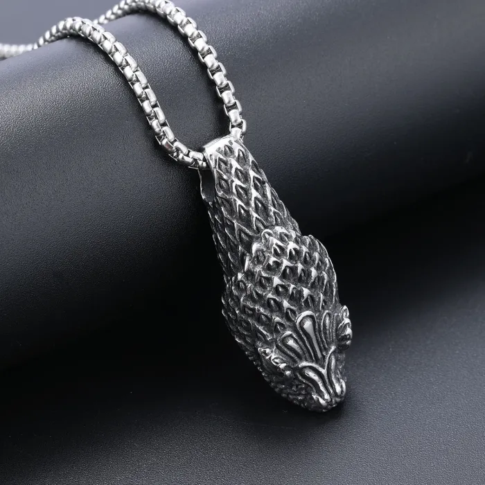 Polished Snake Head Pendant Wholesale – Unique Fashion Stainless Steel Jewelry | Factory Direct Supply for Bulk Orders & Resellers