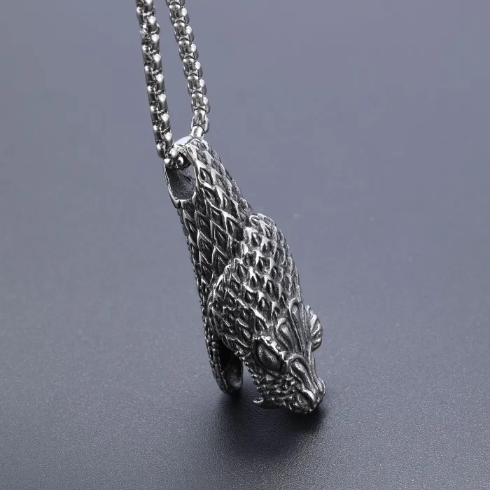 Polished Snake Head Pendant Wholesale – Unique Fashion Stainless Steel Jewelry | Factory Direct Supply for Bulk Orders & Resellers