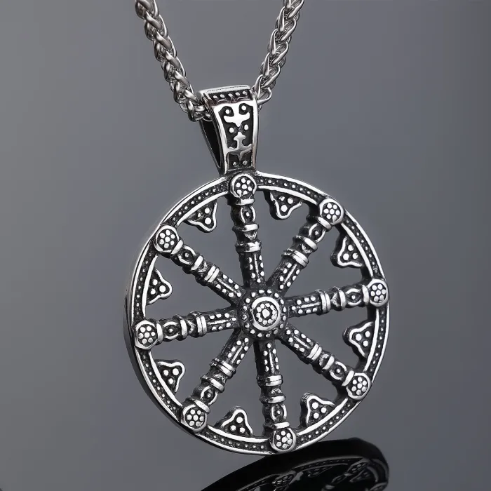 Viking Compass Stainless Steel Pendant – Bold & Unique Norse Style Jewelry for Men | Everyday Wear | Ideal for Bulk Orders & Wholesale Supply