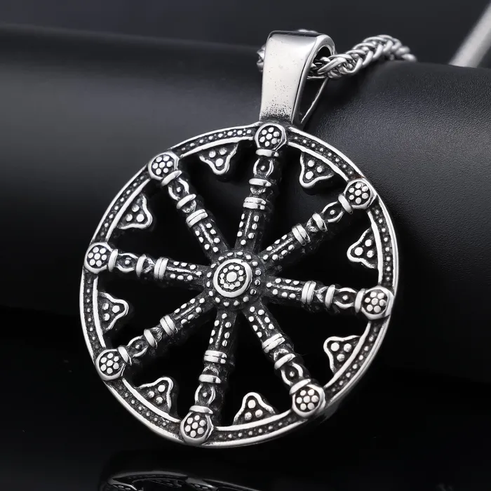 Viking Compass Stainless Steel Pendant – Bold & Unique Norse Style Jewelry for Men | Everyday Wear | Ideal for Bulk Orders & Wholesale Supply