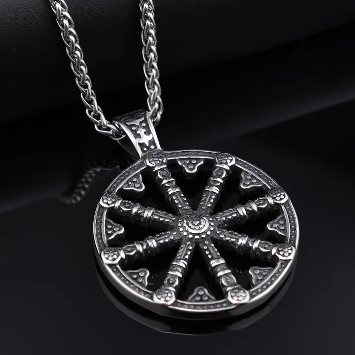 Viking Compass Stainless Steel Pendant – Bold & Unique Norse Style Jewelry for Men | Everyday Wear | Ideal for Bulk Orders & Wholesale Supply
