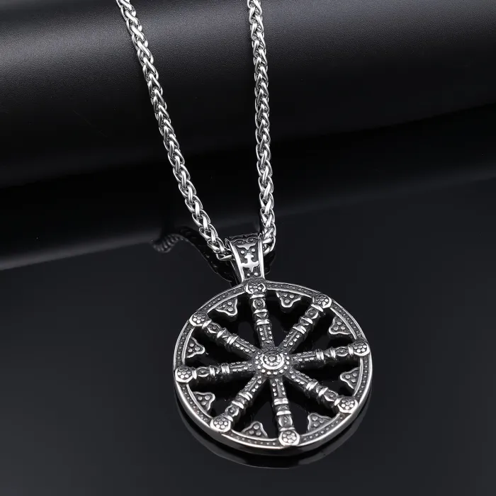 Viking Compass Stainless Steel Pendant – Bold & Unique Norse Style Jewelry for Men | Everyday Wear | Ideal for Bulk Orders & Wholesale Supply
