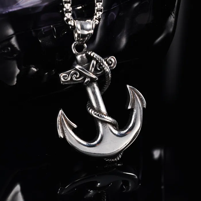 Factory Direct Wholesale Anchor Pendant – Polished Stainless Steel Nautical Design for Men & Women | Unisex Jewelry, Bulk Supply, In Stock