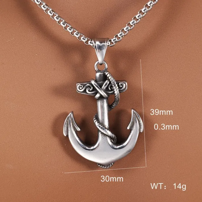 Factory Direct Wholesale Anchor Pendant – Polished Stainless Steel Nautical Design for Men & Women | Unisex Jewelry, Bulk Supply, In Stock