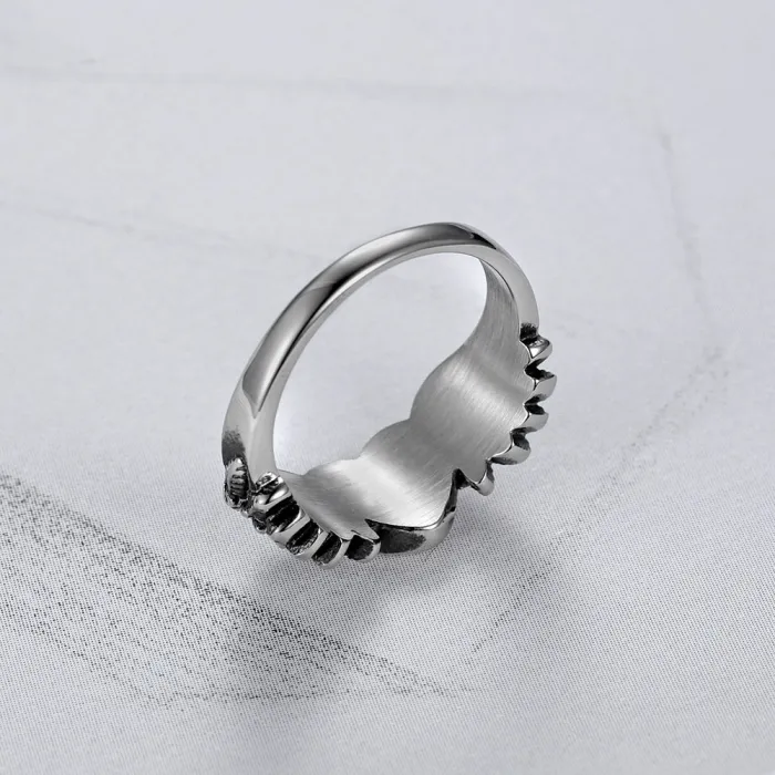 Heart Wings Ring – Vintage Punk Biker Style Titanium Steel Women’s Ring, Gothic Statement Jewelry