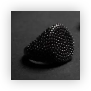 Spotted Round Punk Ring – Vintage Titanium Steel Biker Club Men’s Ring, Gothic Motorcycle Jewelry