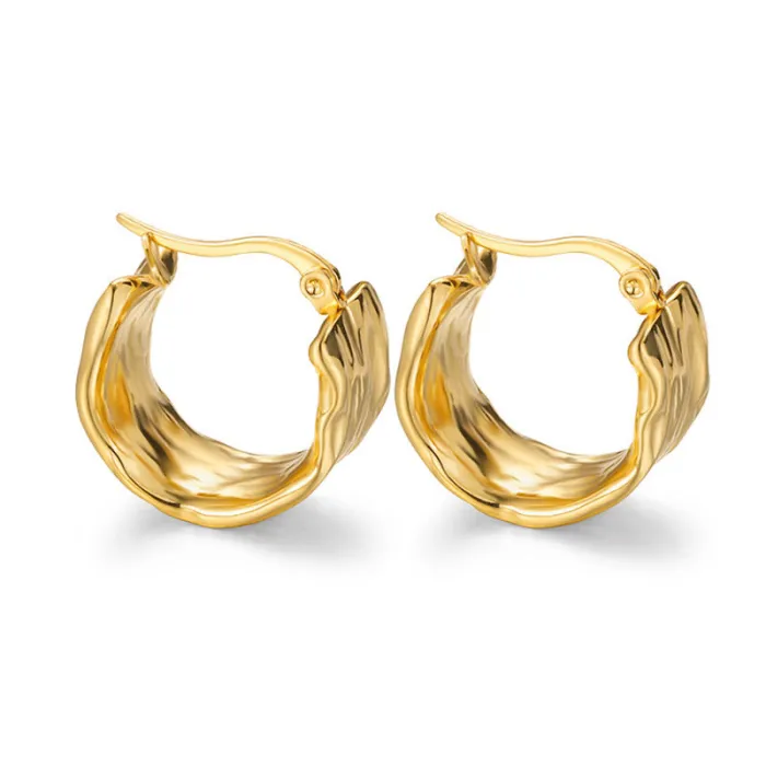 Hot-Selling INS Style Hoop Earrings – Minimalist Stainless Steel Clubwear Jewelry for Women