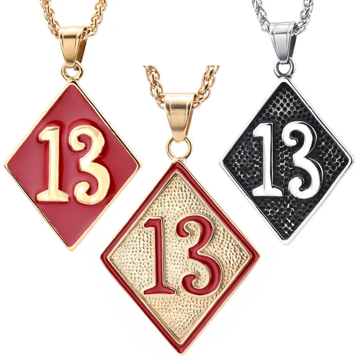 1% 13%ER Stainless Steel Pendant Necklace for Men – Gothic Punk Outlaw Symbol Jewelry | Biker Club Style Redefined