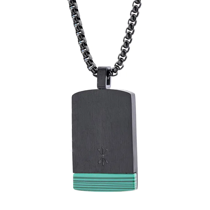 INS Style Malachite & Tiger Eye Pendant – High-End Stainless Steel Trendy Necklace