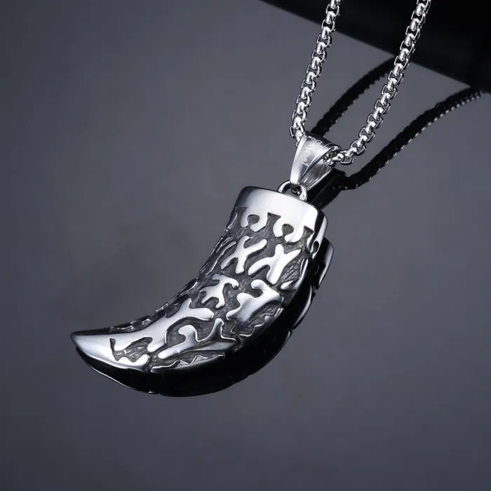 Wolf Fang Pendant – Bold 316 Stainless Steel Fashion Necklace, Wholesale Ready