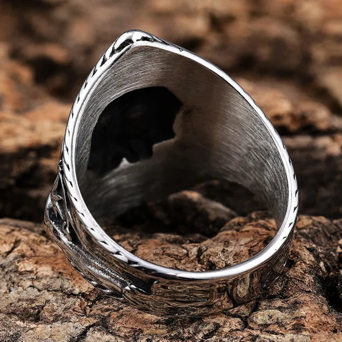 Hot-Selling Nautical Skull & Anchor Ring – Bold Titanium Steel Men’s Jewelry, Aliexpress Wholesale