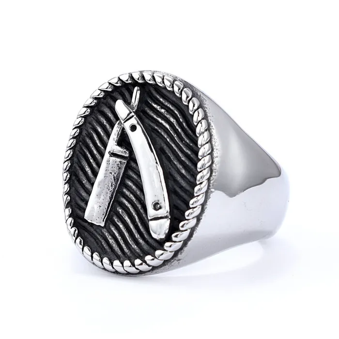 Creative Razor Blade Ring – Best-Selling Edgy Stainless Steel Statement Ring, Ready to Ship
