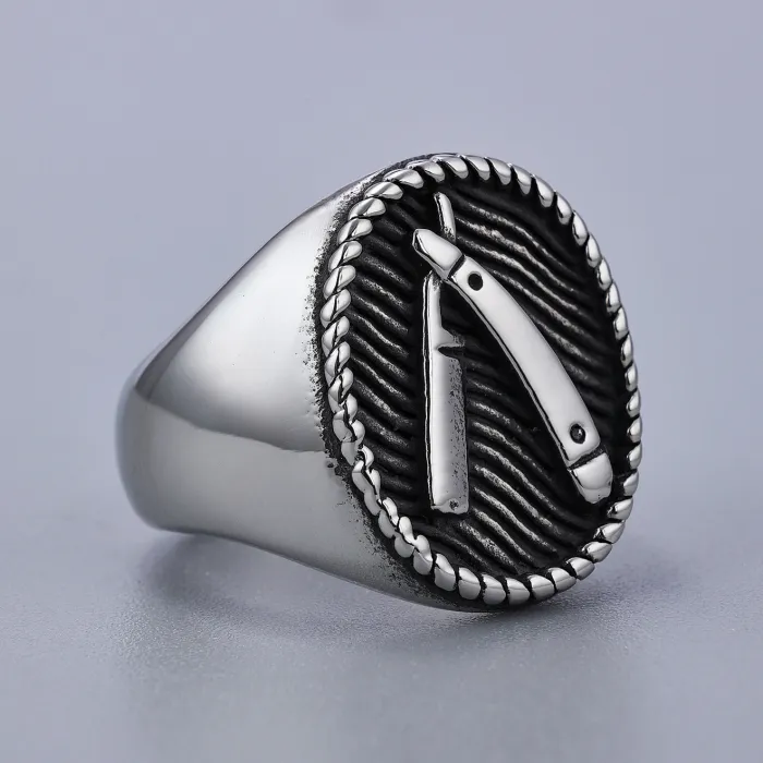 Creative Razor Blade Ring – Best-Selling Edgy Stainless Steel Statement Ring, Ready to Ship