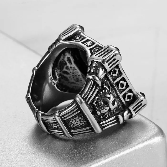 Men’s Punk Skull Ring – Gothic Rock Style Stainless Steel Jewelry, Wholesale Available