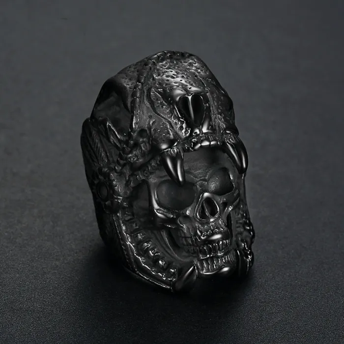 Men’s Skull Ring – 316 Stainless Steel Gothic Punk Style Ring