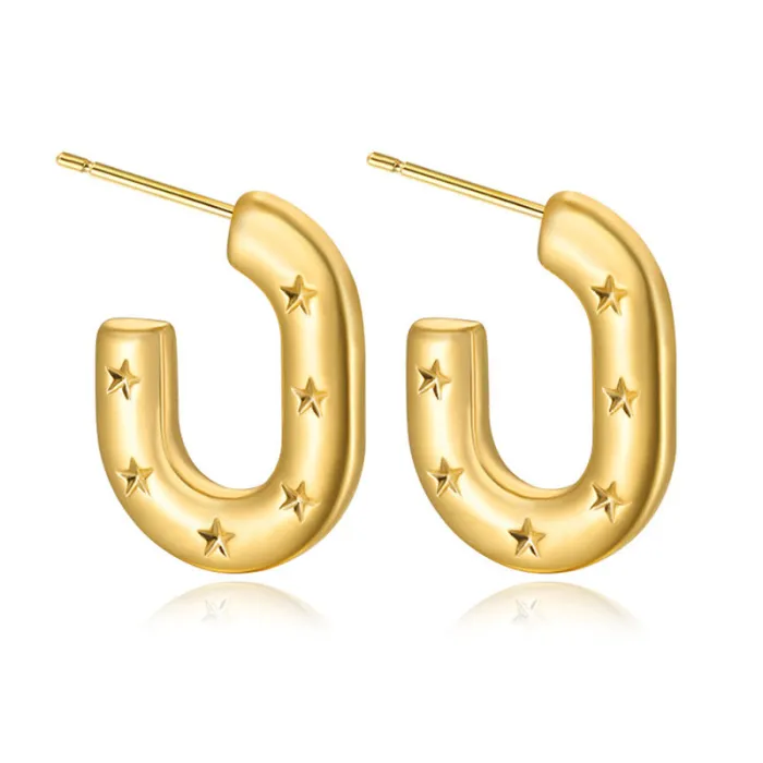 Minimalist Stainless Steel Hoop Earrings – Women's INS Club Style Jewelry