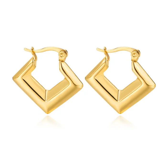 Minimalist Stainless Steel Hoop Earrings – Women's INS Club Style Jewelry