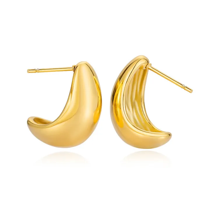 Minimalist Stainless Steel Hoop Earrings – Women's INS Club Style Jewelry
