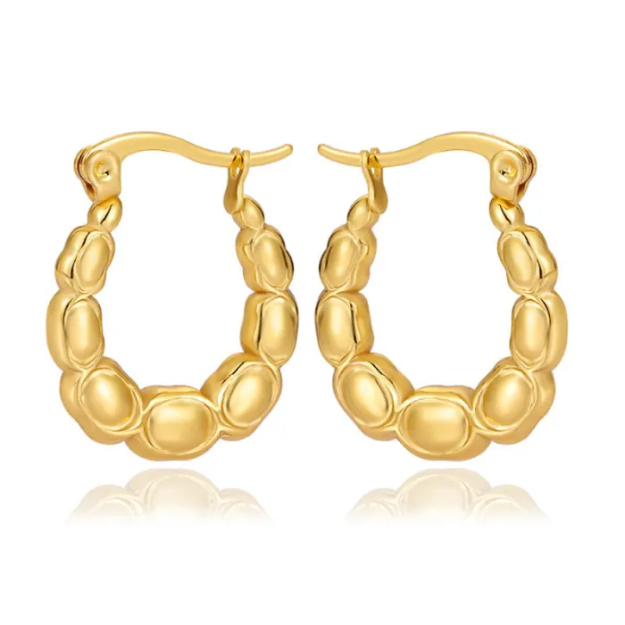 Women's Minimalist Club Style Earrings – INS-Inspired Stainless Steel Hoops (In Stock)