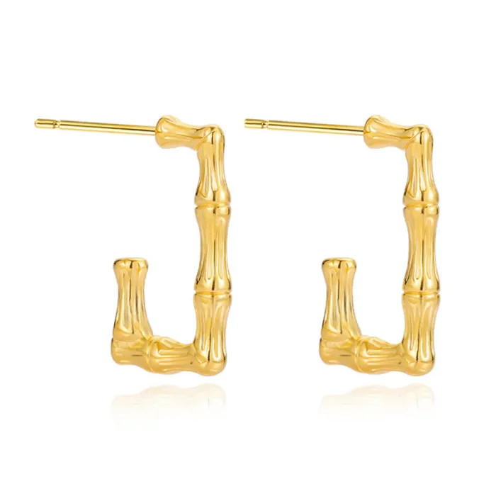 Women's Minimalist Club Style Earrings – INS-Inspired Stainless Steel Hoops (In Stock)