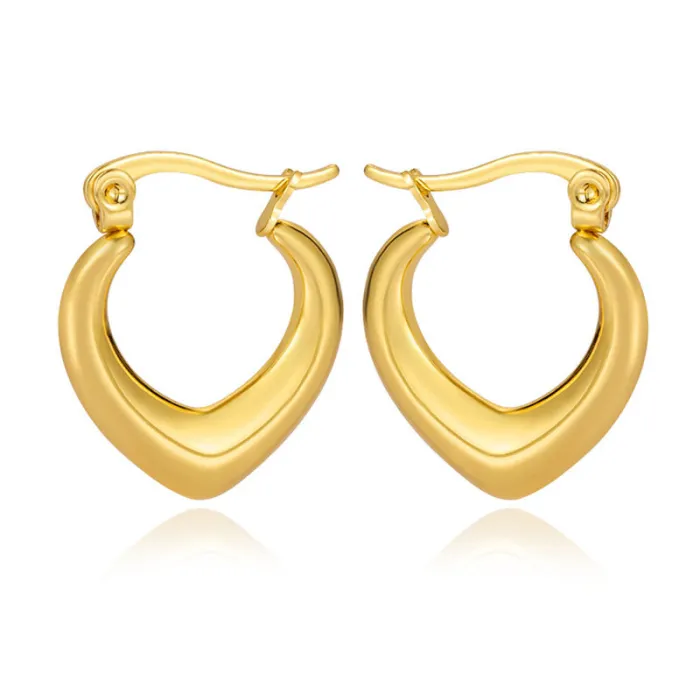 Women's Minimalist Club Style Earrings – INS-Inspired Stainless Steel Hoops (In Stock)