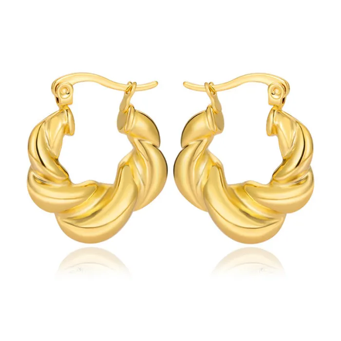 Women's Minimalist Club Style Earrings – INS-Inspired Stainless Steel Hoops (In Stock)