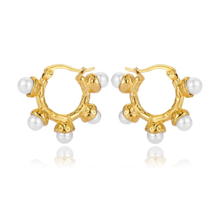 Women's Minimalist Club Style Earrings – INS-Inspired Stainless Steel Hoops (In Stock)