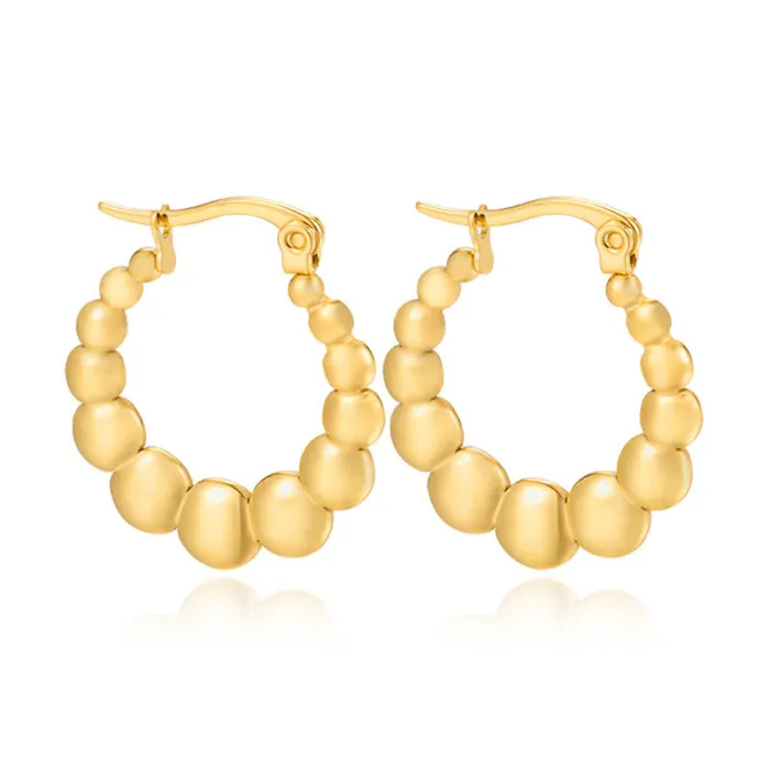 Women's Minimalist Club Style Earrings – INS-Inspired Stainless Steel Hoops (In Stock)