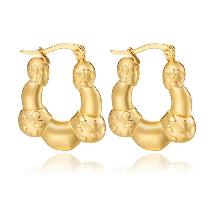 Women's Minimalist Club Style Earrings – INS-Inspired Stainless Steel Hoops (In Stock)
