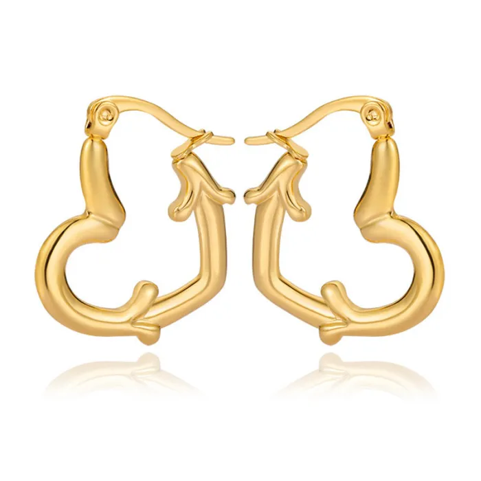 Women's Minimalist Club Style Earrings – INS-Inspired Stainless Steel Hoops (In Stock)