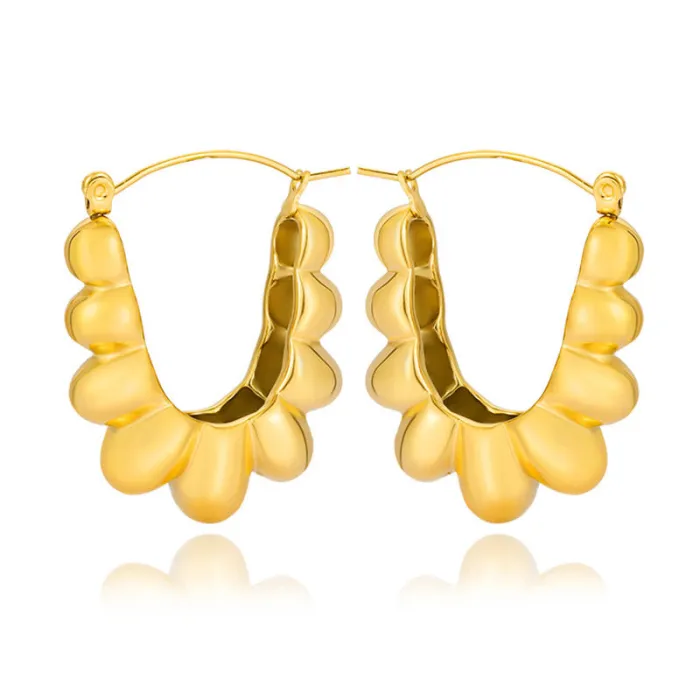 Women's Minimalist Club Style Earrings – INS-Inspired Stainless Steel Hoops (In Stock)