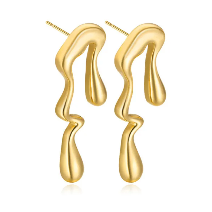 Women's Minimalist Club Style Earrings – INS-Inspired Stainless Steel Hoops (In Stock)