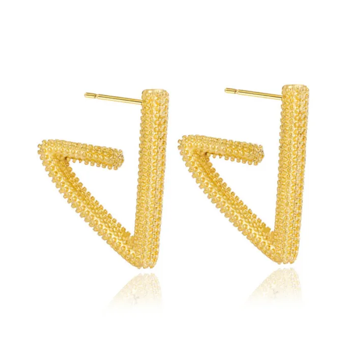 Women's Minimalist Club Style Earrings – INS-Inspired Stainless Steel Hoops (In Stock)