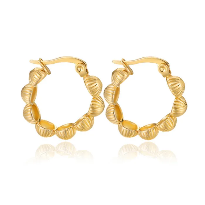 Women's Minimalist Club Style Earrings – INS-Inspired Stainless Steel Hoops (In Stock)