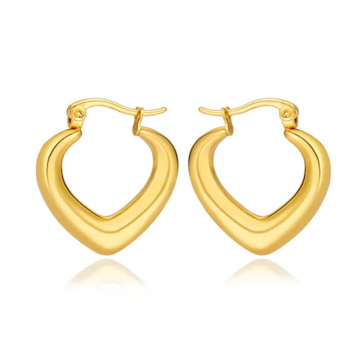 Women's Minimalist Club Style Earrings – INS-Inspired Stainless Steel Hoops (In Stock)