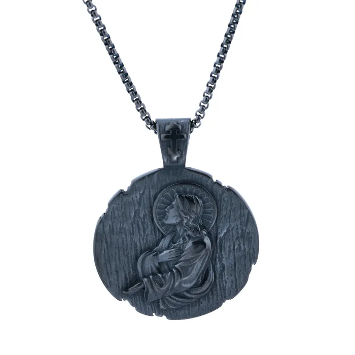 St. Benedict Medal Pendant Necklace – Vintage Stainless Steel Catholic Charm, Wholesale in Stock