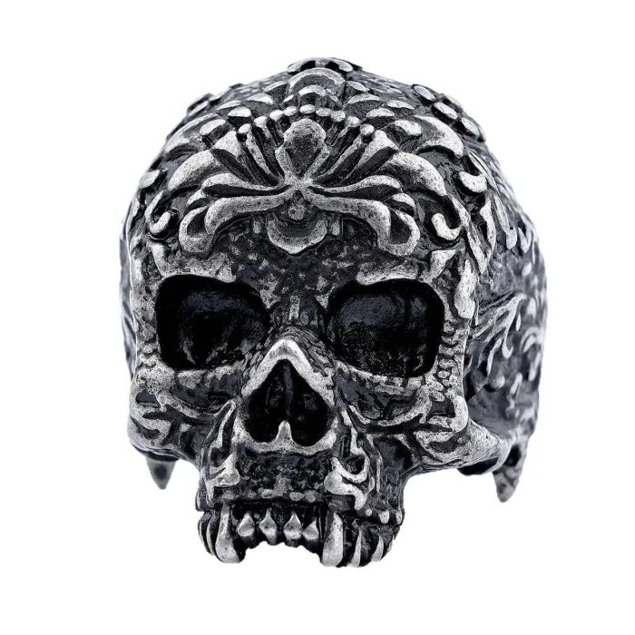 Pirate Skull Ring with Numbers – Unique Stainless Steel Gothic Biker Jewelry for Men
