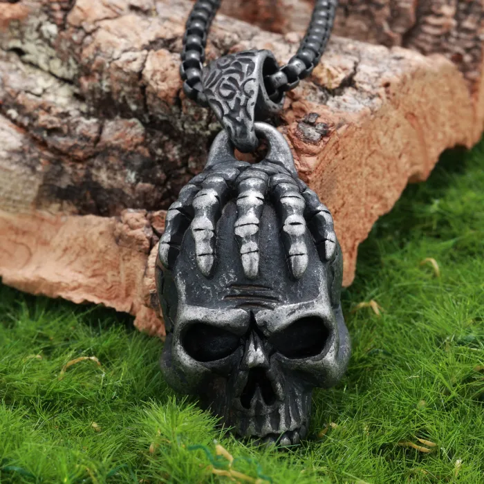 Skull Pendant Collection – Hot-Selling Stainless Steel Gothic Biker Necklaces in Stock