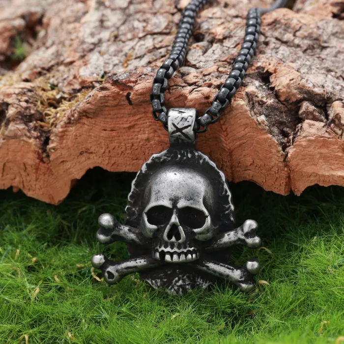 Skull Pendant Collection – Hot-Selling Stainless Steel Gothic Biker Necklaces in Stock