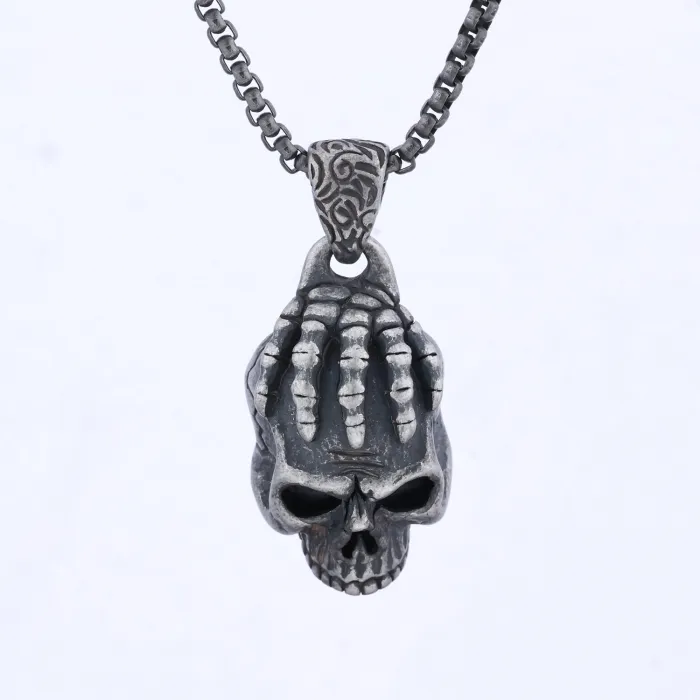 Skull Pendant Collection – Hot-Selling Stainless Steel Gothic Biker Necklaces in Stock