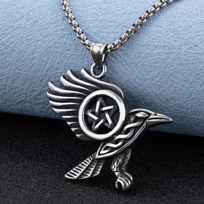 Wholesale Stainless Steel Eagle Star Pendant – Bold Animal-Inspired Jewelry for Men & Women | In-Stock Trendy Designs for Bulk Orders