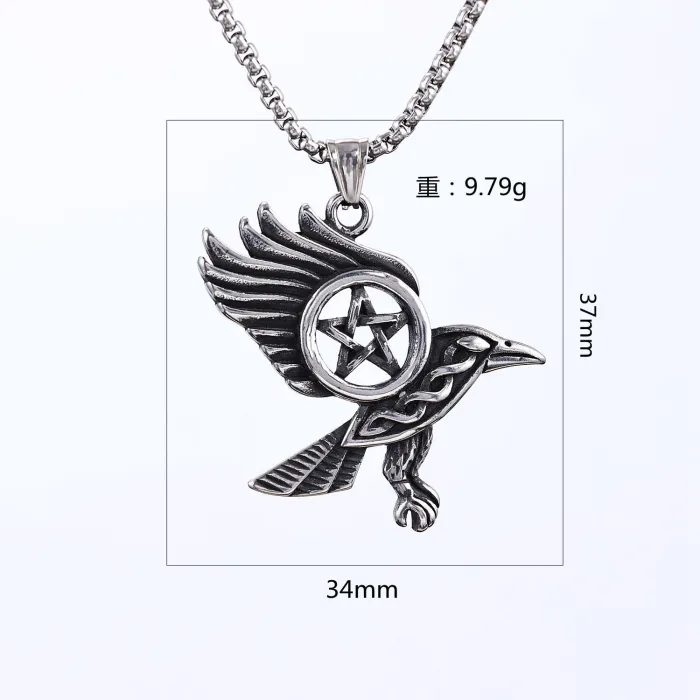 Wholesale Stainless Steel Eagle Star Pendant – Bold Animal-Inspired Jewelry for Men & Women | In-Stock Trendy Designs for Bulk Orders