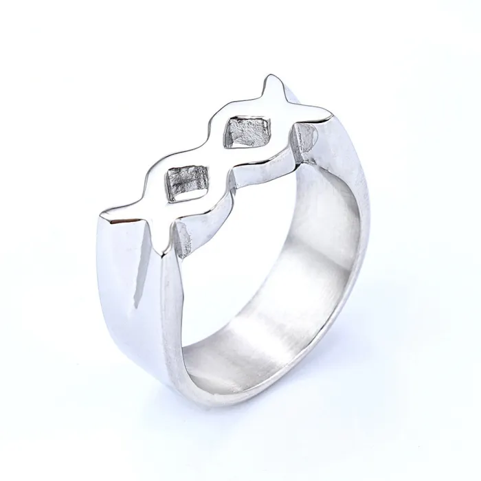 Wholesale 2022 Trendy Minimalist XXX Letter Couple Rings – Unique Stainless Steel Statement Jewelry | Bulk Simple Fashion Rings for Lovers